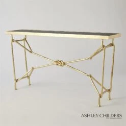 Love Knot Console-Gold Leaf/Black