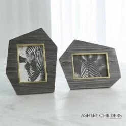 Brass Frame Grey Stone Photo Frame