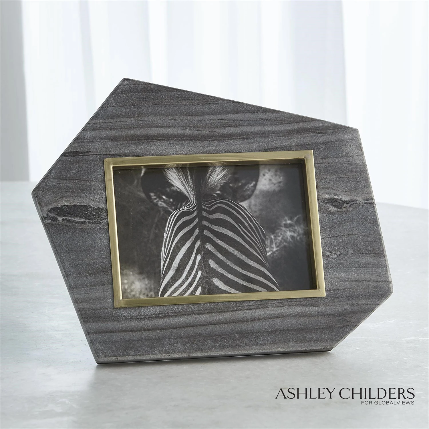 Brass Frame Grey Stone Photo Frame 6 Brass Frame Grey Stone Photo Frame - Image 4