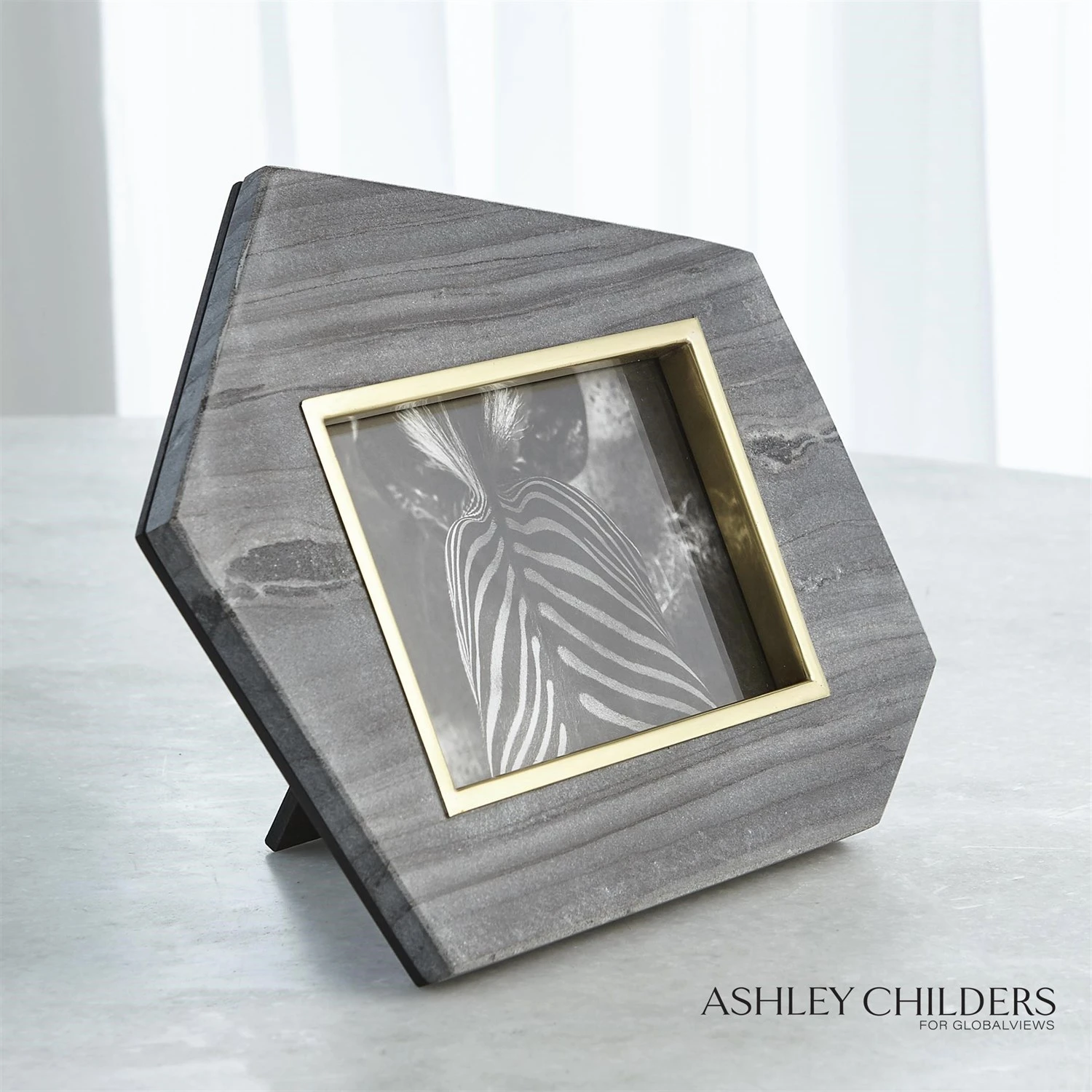 Brass Frame Grey Stone Photo Frame 7 Brass Frame Grey Stone Photo Frame - Image 5