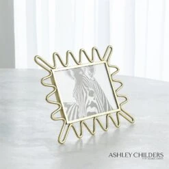 Ric Rac Picture Frame Mirror-Gold -Online Home Decor 66188