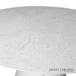 Spheres Dining Table-White Burl -Online Home Decor 66328