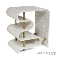 Traverse Side Table-White -Online Home Decor 66580