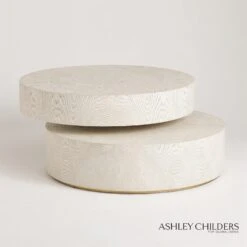 Pivot Cocktail Table-White -Online Home Decor 66589