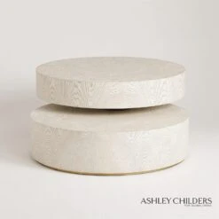 Pivot Cocktail Table-White -Online Home Decor 66590