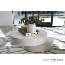 Pivot Cocktail Table-White -Online Home Decor 66595