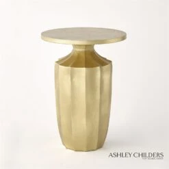 Flirt Drink Table-Gold Leaf
