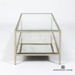 Stud Coffee Table-Silver Leaf -Online Home Decor 66919