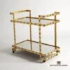 Quartz Stud Bar Cart-Gold Leaf 2 Quartz Stud Bar Cart-Gold Leaf -Online Home Decor 67219