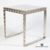 Quartz Stud End Table-Silver Leaf 1 Quartz Stud End Table-Silver Leaf -Online Home Decor 67224