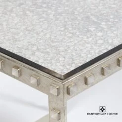 Quartz Stud End Table-Silver Leaf -Online Home Decor 67226