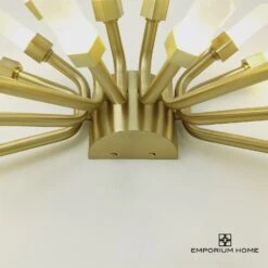 Quartz Burst Sconce-Satin Brass -Online Home Decor 67267