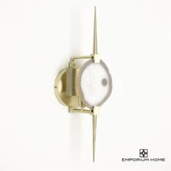 Eclipse Agate Sconce-Satin Brass -Online Home Decor 67323