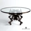 Ink Blot Dining Table-Bronze-60" -Online Home Decor 67743