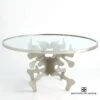 Ink Blot Dining Table-Nickel-60" 1 Ink Blot Dining Table-Nickel-60" -Online Home Decor 67745