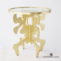 Ink Blot Side Table-Gold Leaf