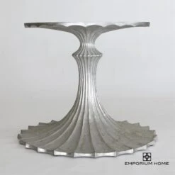 Flute Table Base-Silver Leaf-34"