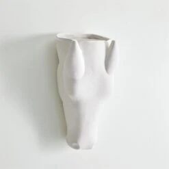 Equus Wall Vase-Limestone Finish -Online Home Decor 69216