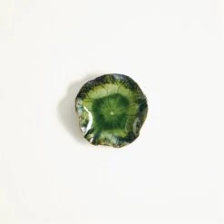 Free Formed Lily Plate-Green -Online Home Decor 69241