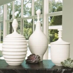 Orion Jar-White -Online Home Decor 69381