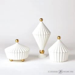 Cirque Vessel W/Lid-White