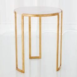 Channel Accent Table-Gold Leaf