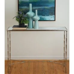 Spike Console-Antique Nickel W/White Marble 7 Spike Console-Antique Nickel W/White Marble -Online Home Decor 7.90514