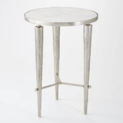Jasper Accent Table-Nickel