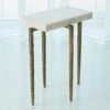 Laforge Accent Table-Antique Gold W/White Honed Marble -Online Home Decor 7.90859