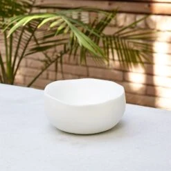 Organic Round Bowls - Matte White -Online Home Decor 70574