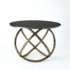 Astro Table-Antique Brass W/Black Granite -Online Home Decor 72459