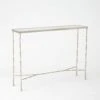 Spike Console-Antique Nickel W/White Marble 2 Spike Console-Antique Nickel W/White Marble -Online Home Decor 72620