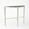 Hammered Console-Antique Nickel W/Grey Marble -Online Home Decor 72625