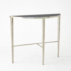 Hammered Console-Antique Nickel W/Grey Marble