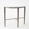 Hammered Console-Bronze W/White Marble -Online Home Decor 72626
