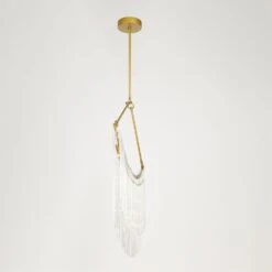 Draped Glass Chandelier-Sm -Online Home Decor 72679