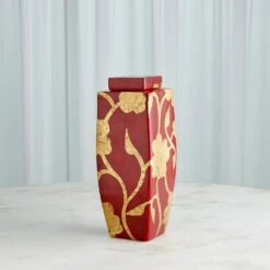 Flora Jars-Deep Red -Online Home Decor 72815