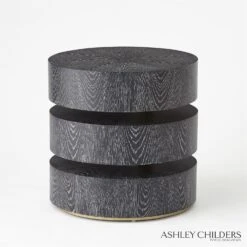 Pivot Side Table-Ebony Cerused