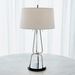 Intersecting Lamp-Nickel 8 Intersecting Lamp-Nickel -Online Home Decor 73099