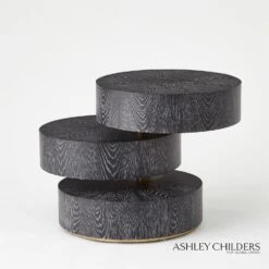 Pivot Side Table-Ebony Cerused -Online Home Decor 73182
