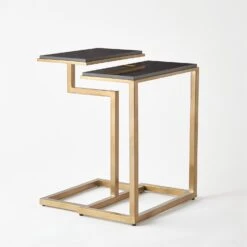 Set Of 2-C Nesting Tables-Brass
