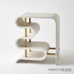 Traverse Side Table-White -Online Home Decor 73569