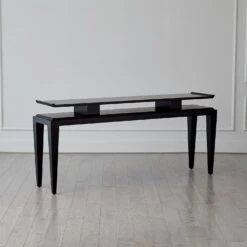 Poise Console Table-Black Satin -Online Home Decor 74010
