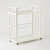 Grid Block Bar Cart-White -Online Home Decor 74394