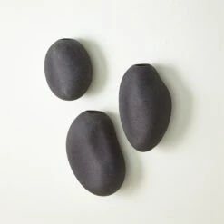 S/3 Pebble Wall Vases -Online Home Decor 75317