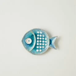 Blue Fish Plate -Online Home Decor 75325