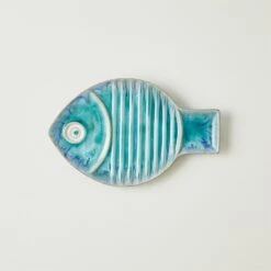 Blue Fish Plate -Online Home Decor 75327
