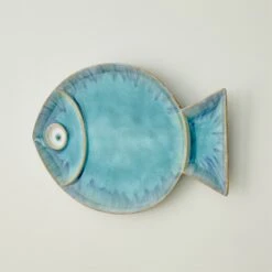Blue Fish Plate -Online Home Decor 75330