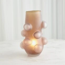 Bubbled Lamp-Amber/Frost 7 Bubbled Lamp-Amber/Frost -Online Home Decor 75396