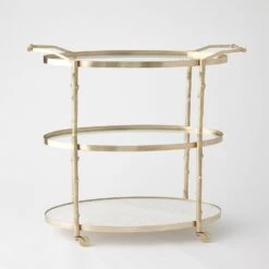 Arbor Bar Cart-Brass 12 Arbor Bar Cart-Brass -Online Home Decor 76942